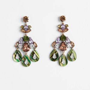 Naive Earth-tone Glam Statement Earrings